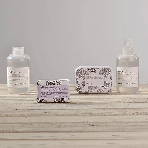 Твёрдый шампунь для деликатного очищения волос - Davines Volu Shampoo bar