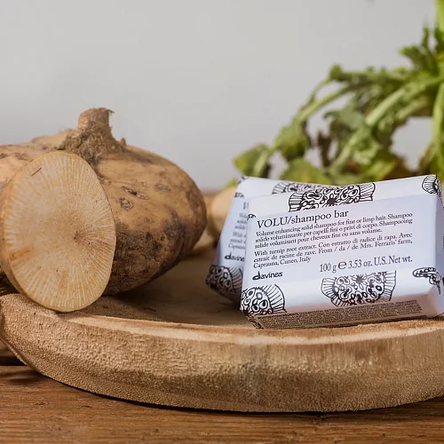 Твёрдый шампунь для деликатного очищения волос - Davines Volu Shampoo bar