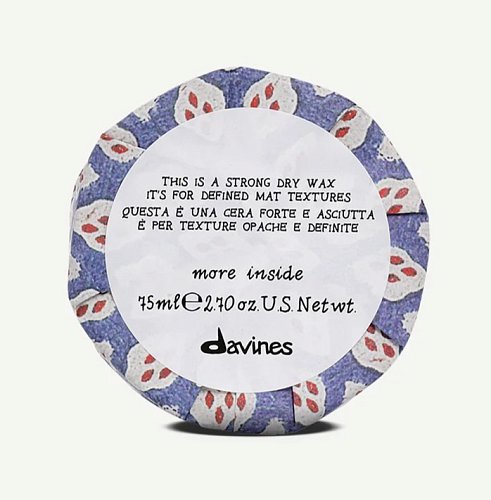 Сухой воск для текстурных матовых акцентов - Davines More Inside Strong Dry Wax
